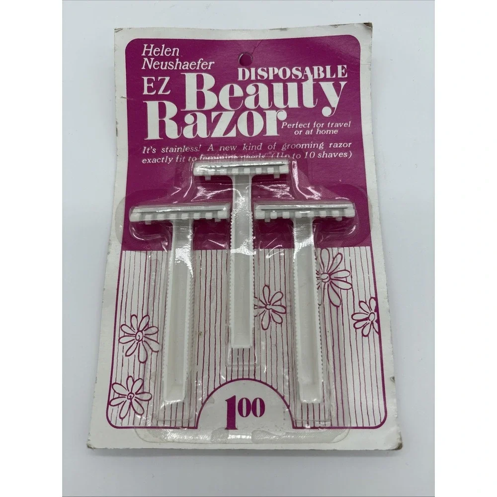 Helen Neushaefer Vintage Three Pack Of Razor Blades. Old Stock . New In Package.